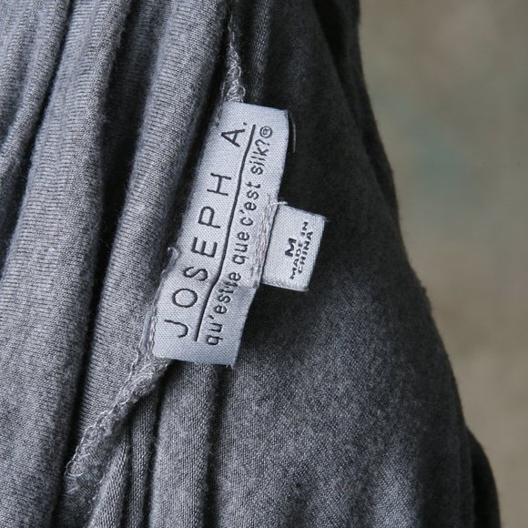 Joseph A Peasant Boho Top Grey Soft Athleisure Md - Picture 12 of 12